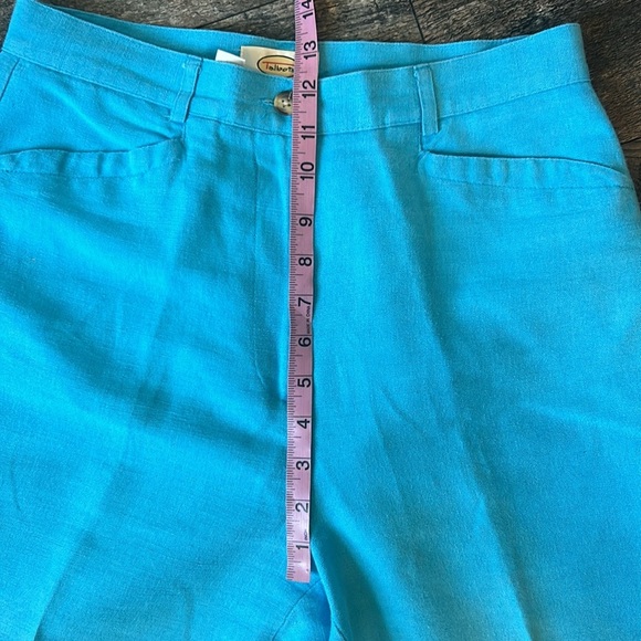 Spring SummerTalbots Blue Linen Blend High-Waisted Pants Size 8 - Picture 4 of 7